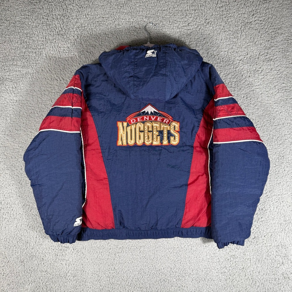 Vintage Denver Nuggets Starter Puffer Jacket Size‎ **Large** Pullover 90s NBA